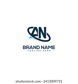 Professional Letter AN NA Technology Logo Design vector Element.