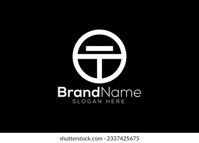Professional letter t steering wheel logo design vector template