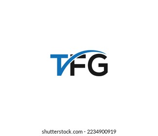 Carta profesional TFG Plantilla de vectores de diseño de logotipo de alfabeto inicial premium.