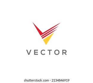 Plantilla de logotipo de carta profesional V para su empresa
