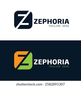 Professional letter z modern logo zephoria creative design