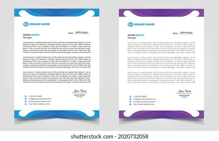 Professional Letterhead Design Template Free