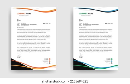 Professional Letterhead Design Template print ready professional design