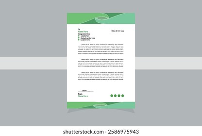 Professional Letterhead Design Template Vector
