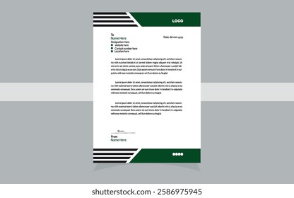 Professional Letterhead Design Template Vector