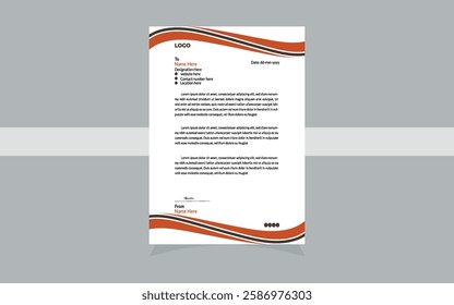 Professional Letterhead Design Template Vector