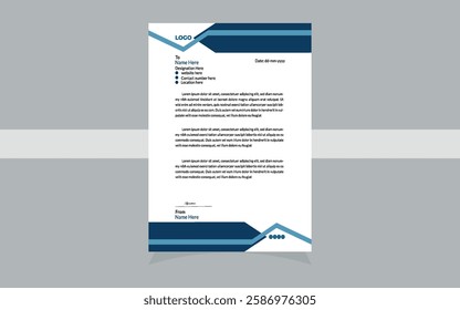 Professional Letterhead Design Template Vector