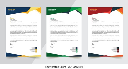 Plantilla de diseño de membrete profesional para su empresa