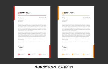 Professional letterhead design vector template in eps format