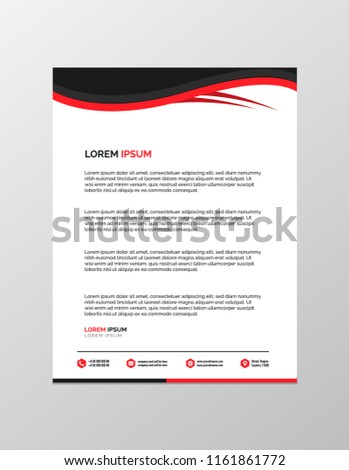 professional letterhead template stock vector royalty free