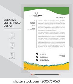 Plantilla de membrete profesional.. Plantilla de membrete A4