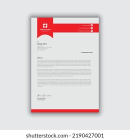 Professional letterhead template. creative modern letter head design template for your project.