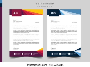 Professional Letterhead template design, Official and business letterhead design.