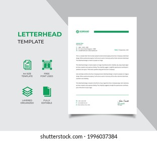 Professional letterhead template design vector image in illustratior eps format