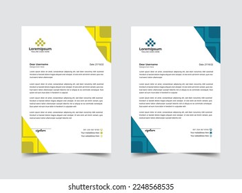 Professional letterhead template design vector illustration