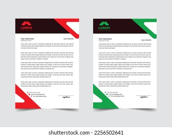 Professional letterhead template design vector illustration
