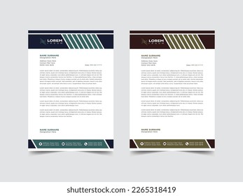 Professional letterhead template design vector illustration