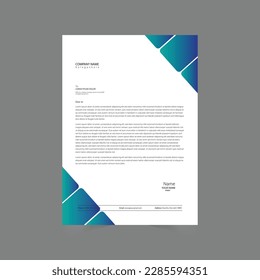 Professional letterhead template design with vector file