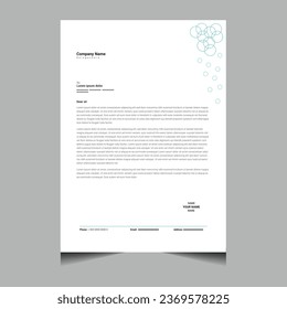 Professional letterhead template design with vector file