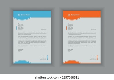 A professional letterhead template designed by