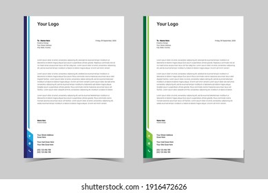 Professional Letterhead Template. Minimalist Letterhead Template. corporate letterhead