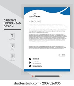 Professional Letterhead Template. Minimalist Letterhead Template. corporate letterhead