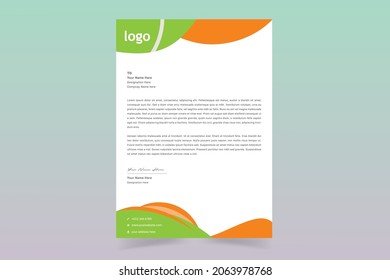 Professional Letterhead Template. Minimalist Letterhead Template. corporate letterhead. The Letterhead Element Of Stationery Design. Vector Illustration