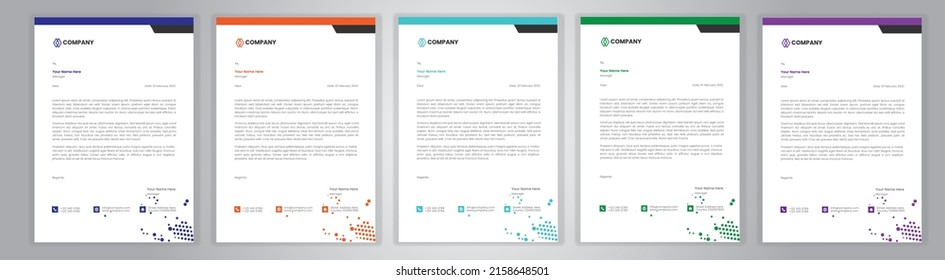 Professional Letterhead Template Set corporate modern letterhead design template with creative modern letter head design template for your project. letterhead, letter head, Business letterhead design.