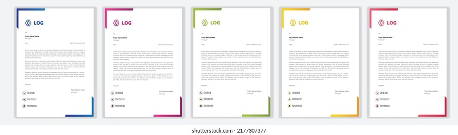 Professional Letterhead Template Set corporate modern letterhead design template with creative modern letter head design template for your project. letterhead, letter head, Business letterhead design.