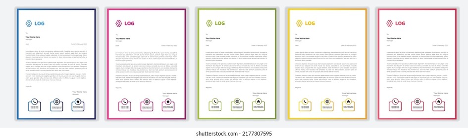 Professional Letterhead Template Set corporate modern letterhead design template with creative modern letter head design template for your project. letterhead, letter head, Business letterhead design.