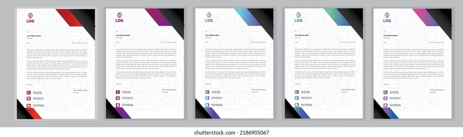 
Professional Letterhead Template Set corporate modern letterhead design template with creative modern letter head design template for your project. letterhead, letter head, Business letterhead design