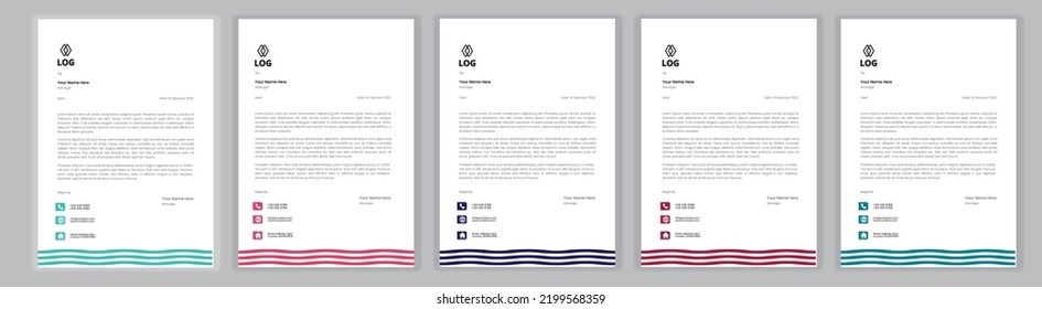 Professional Letterhead Template Set corporate modern letterhead design template with creative modern letter head design template for your project. letterhead, letter head, Business letterhead design.