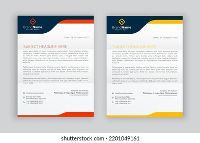 Professional Letterhead Template Set corporate modern letterhead design template with creative modern letter head design template for your project. letterhead, letter head, Business letterhead design.