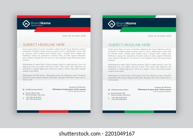 Professional Letterhead Template Set corporate modern letterhead design template with creative modern letter head design template for your project. letterhead, letter head, Business letterhead design.