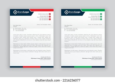 Professional Letterhead Template Set corporate modern letterhead design template with creative modern letter head design template for your project. letterhead, letter head, Business letterhead design.