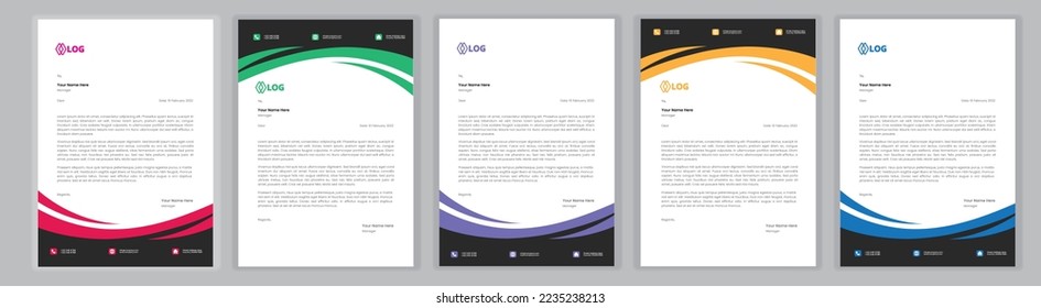 Professional Letterhead Template Set corporate modern letterhead design template with creative modern letter head design template for your project. letterhead, letter head, Business letterhead design.