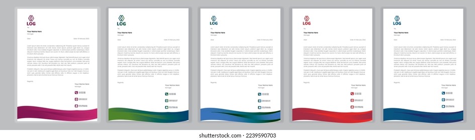 Professional Letterhead Template Set corporate modern letterhead design template with creative modern letter head design template for your project. letterhead, letter head, Business letterhead design.