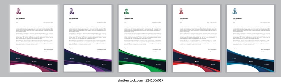Professional Letterhead Template Set corporate modern letterhead design template with creative modern letter head design template for your project. letterhead, letter head, Business letterhead design.