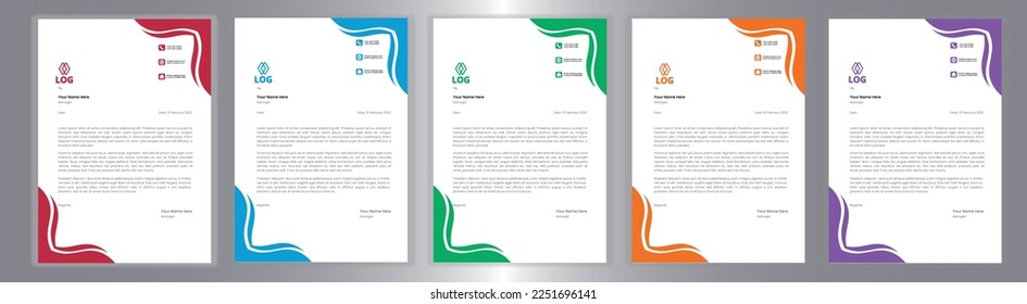 Professional Letterhead Template Set corporate modern letterhead design template with creative modern letter head design template for your project. letterhead, letter head, Business letterhead design.