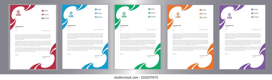 Professional Letterhead Template Set corporate modern letterhead design template with creative modern letter head design template for your project. letterhead, letter head, Business letterhead design.