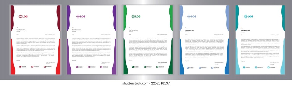 Professional Letterhead Template Set corporate modern letterhead design template with creative modern letter head design template for your project. letterhead, letter head, Business letterhead design.