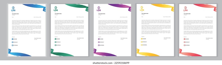 Professional Letterhead Template Set corporate modern letterhead design template with creative modern letter head design template for your project. letterhead, letter head, Business letterhead design.