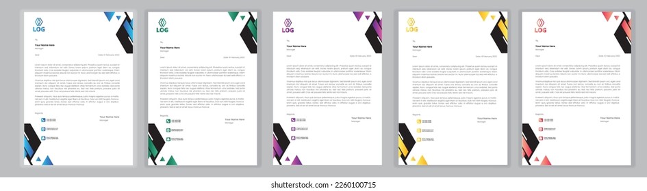 Professional Letterhead Template Set corporate modern letterhead design template with creative modern letter head design template for your project. letterhead, letter head, Business letterhead design.