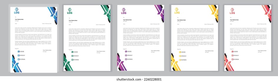 Professional Letterhead Template Set corporate modern letterhead design template with creative modern letter head design template for your project. letterhead, letter head, Business letterhead design.