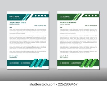 Professional Letterhead Template Set corporate modern letterhead design template.