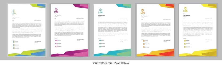 Professional Letterhead Template Set corporate modern letterhead design template with creative modern letter head design template for your project. letterhead, letter head, Business letterhead design.