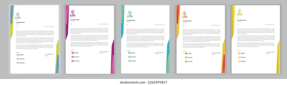 Professional Letterhead Template Set corporate modern letterhead design template with creative modern letter head design template for your project. letterhead, letter head, Business letterhead design.