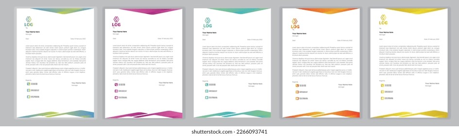 Professional Letterhead Template Set corporate modern letterhead design template with creative modern letter head design template for your project. letterhead, letter head, Business letterhead design.