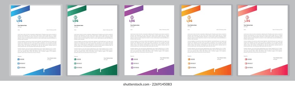 Professional Letterhead Template Set corporate modern letterhead design template with creative modern letter head design template for your project. letterhead, letter head, Business letterhead design.