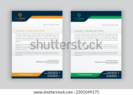 Professional Letterhead Template Set corporate modern letterhead design template with creative modern letter head design template for your project. letterhead, letter head, Business letterhead design.